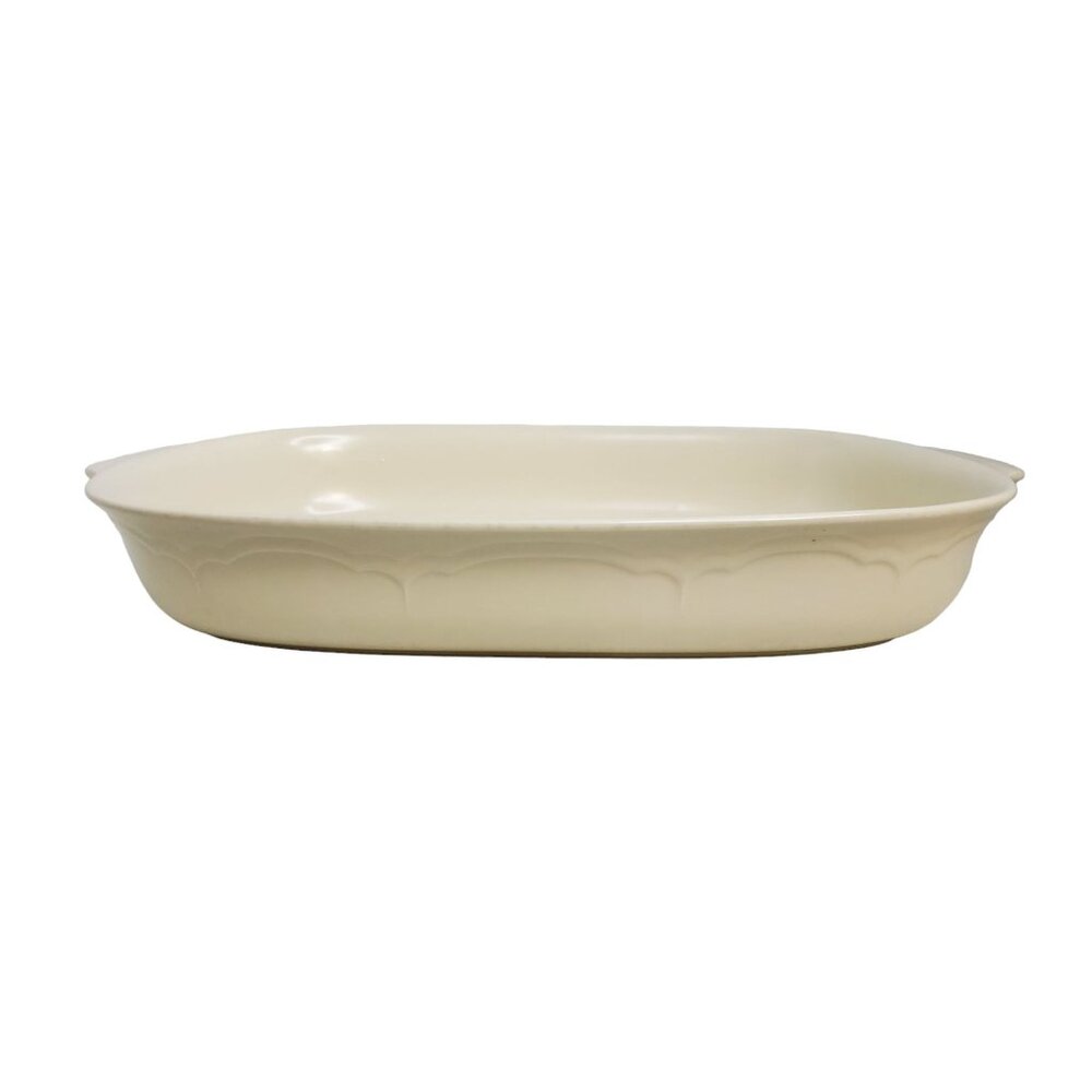 vintage platzgraff cream color stoneware casserole/lasagna dish